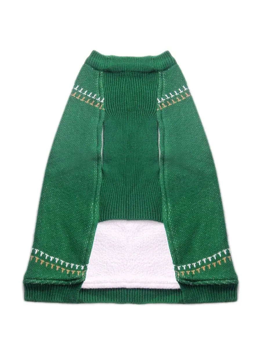 Petsnugs Green Reindeer Dog Sweater Suitable For Dogs And Cat