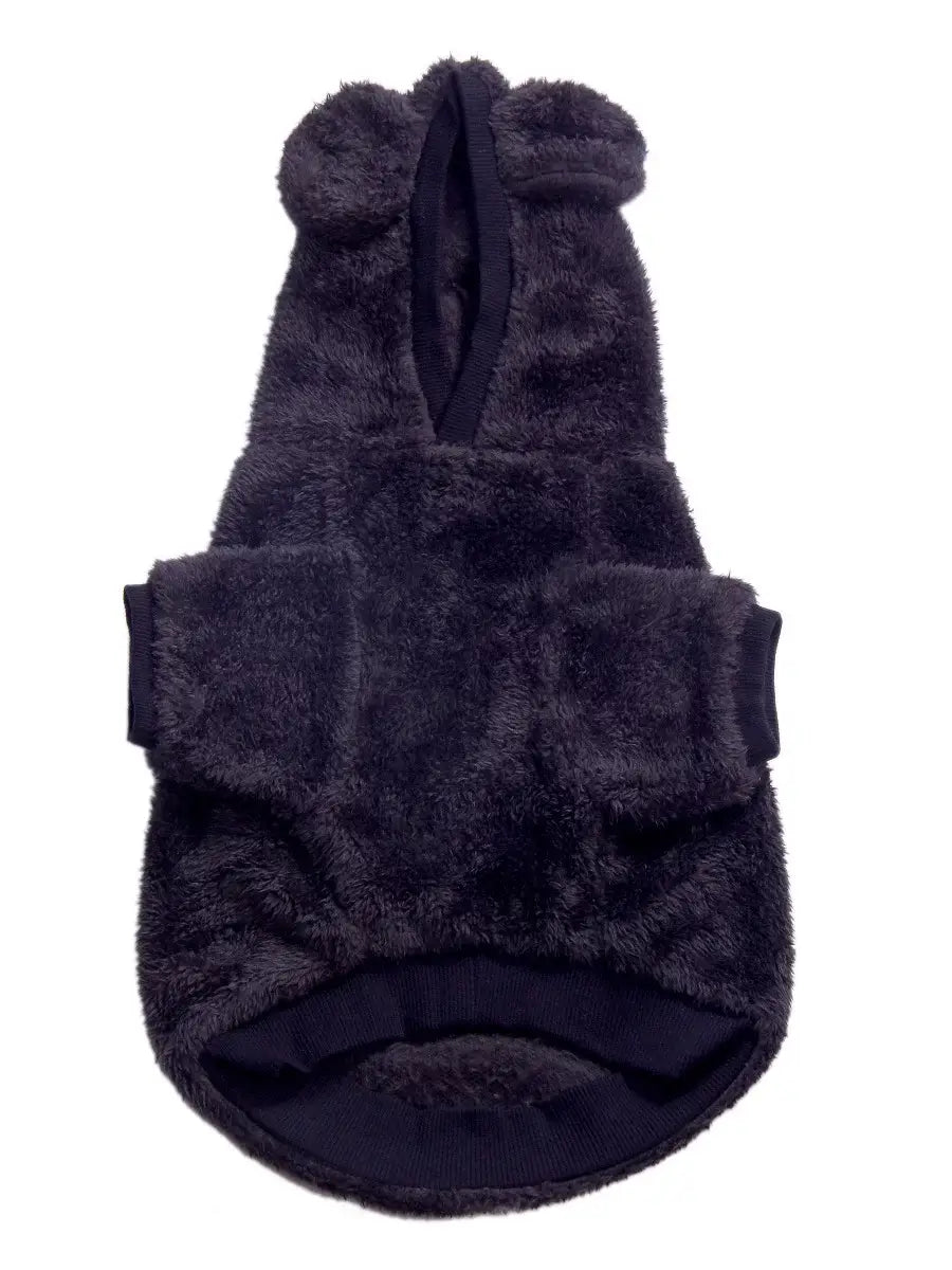 Dark Grey Fury Dog Sweater
