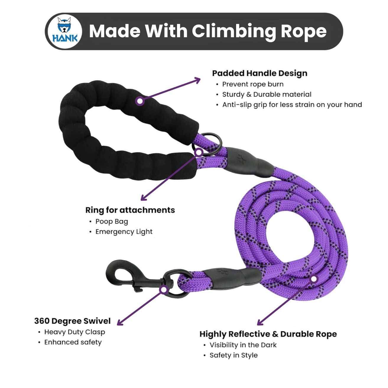 Dog Leash Violet