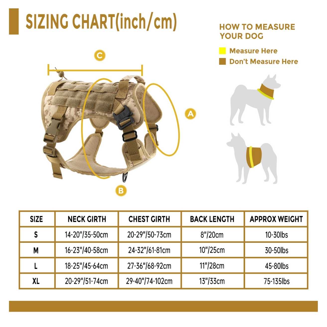 Dog Harness Size