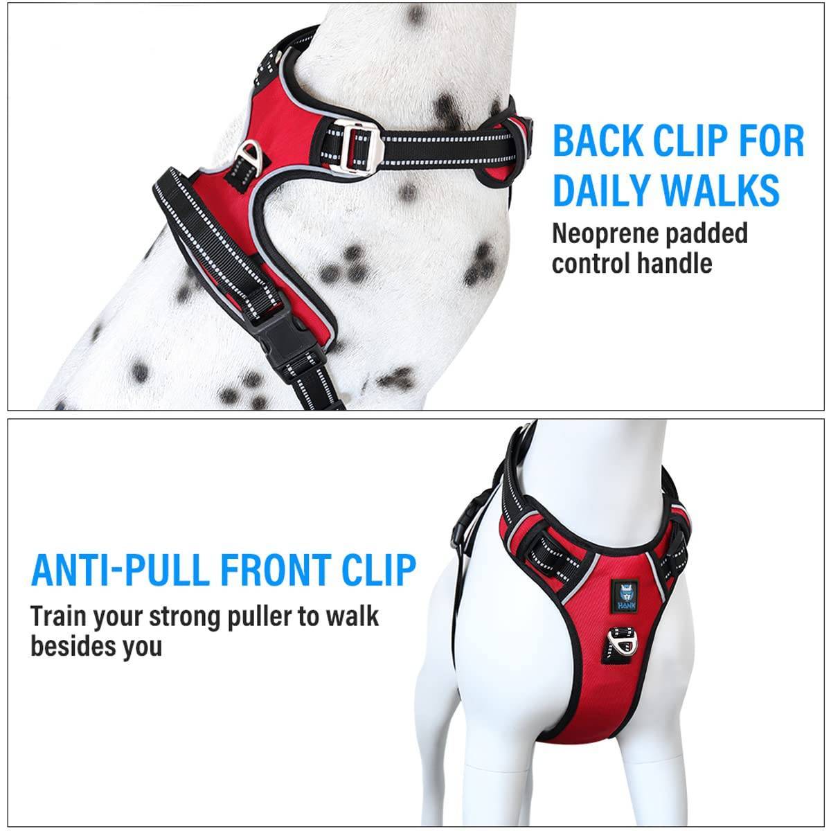 Hank Dog Harness Red