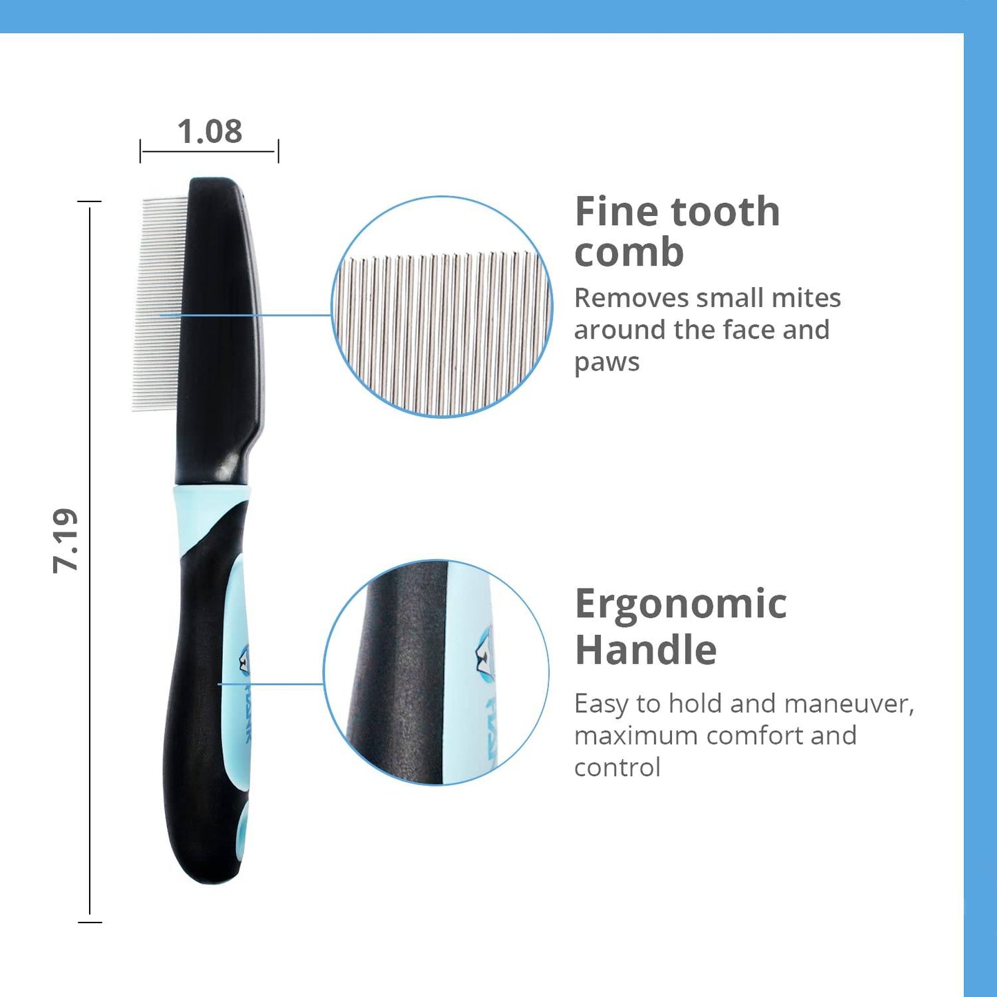 Hank Flea Comb For Dog and Cat