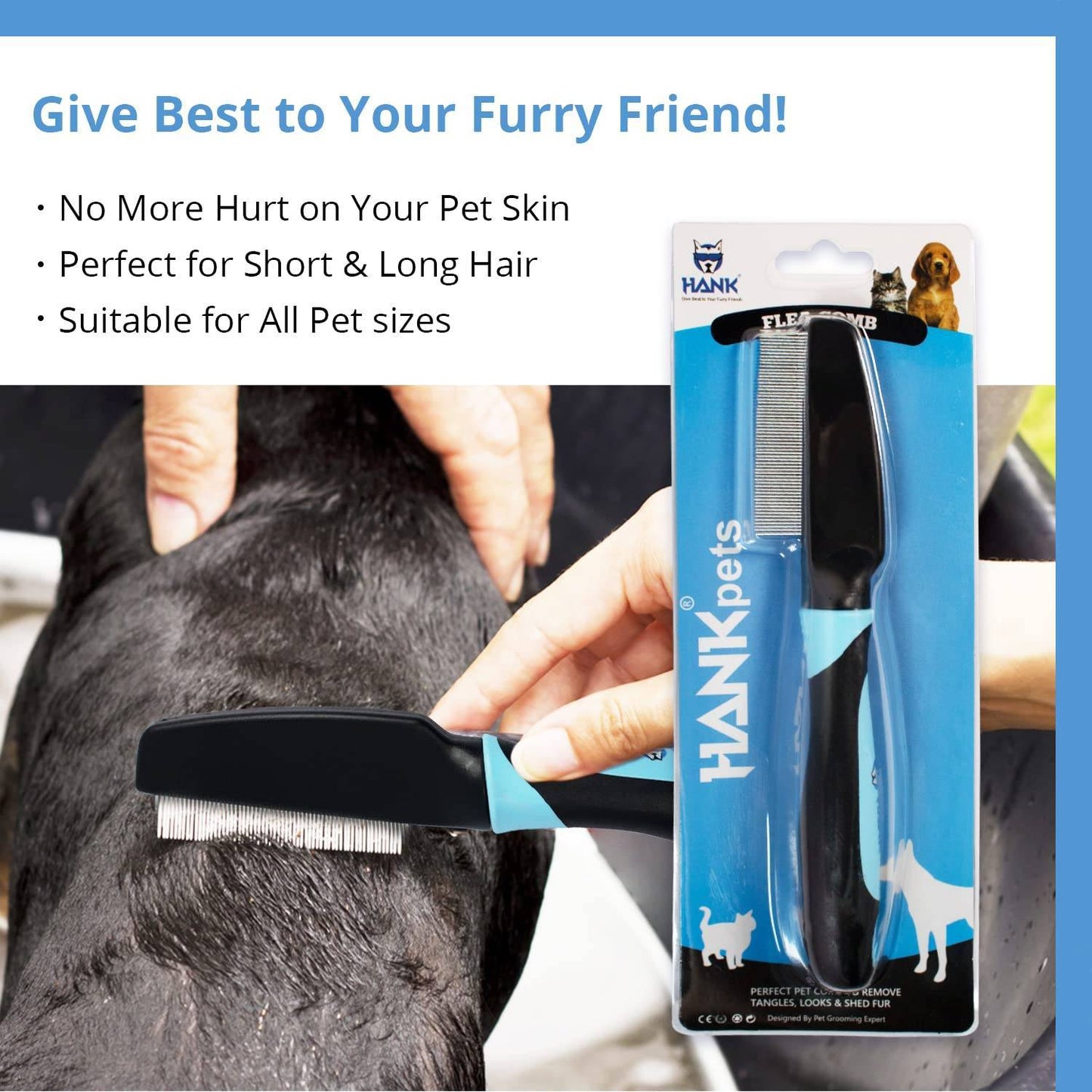 Hank Flea Comb For Dog
