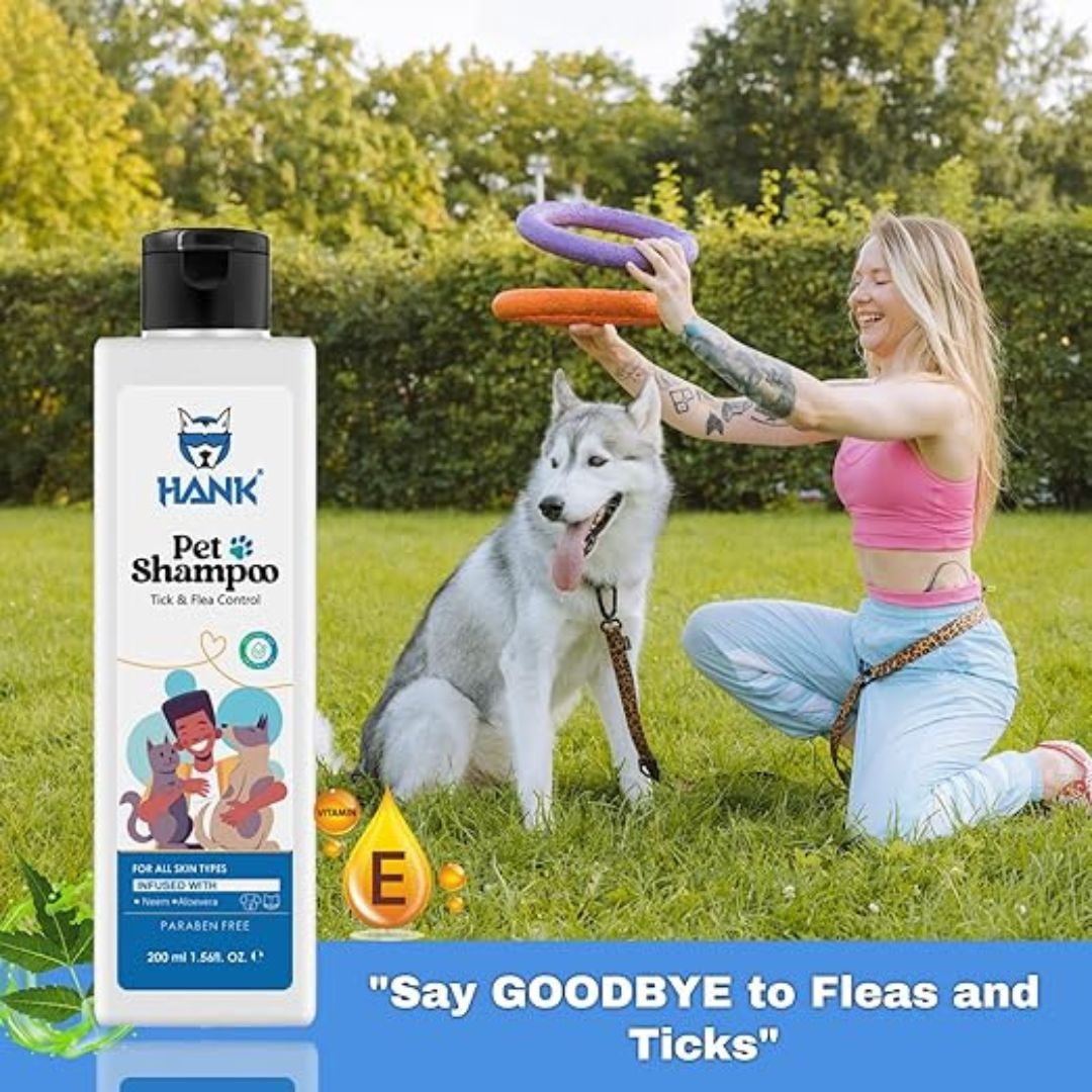 HANK Pet Coat Care Kit | Dematting Comb with Natural Flea & Tick Shampoo