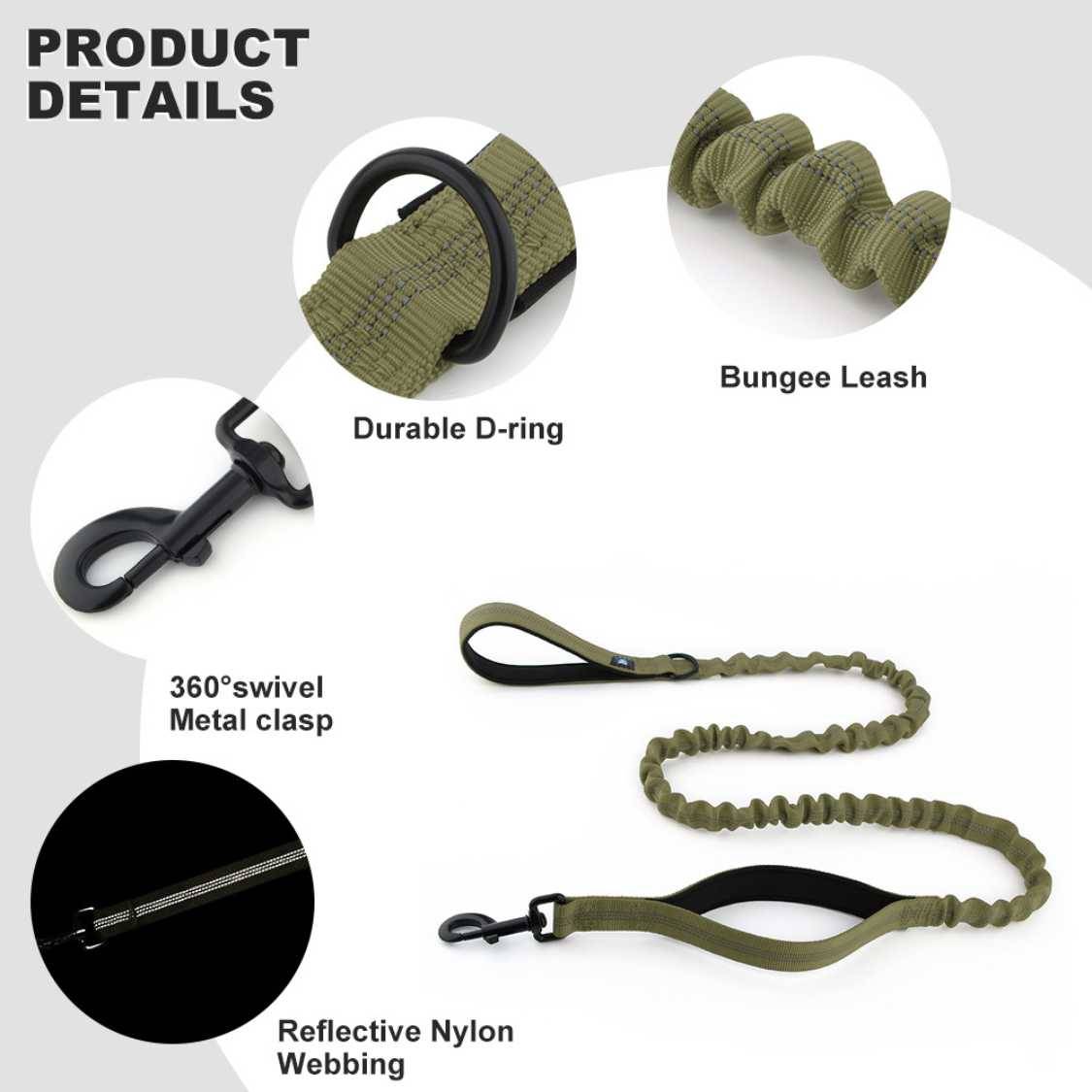 Dog Military Leash Details