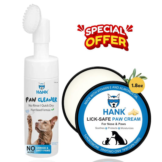 HANK Pet Paw Care Kit | Natural Paw Cleaner & Paw Balm