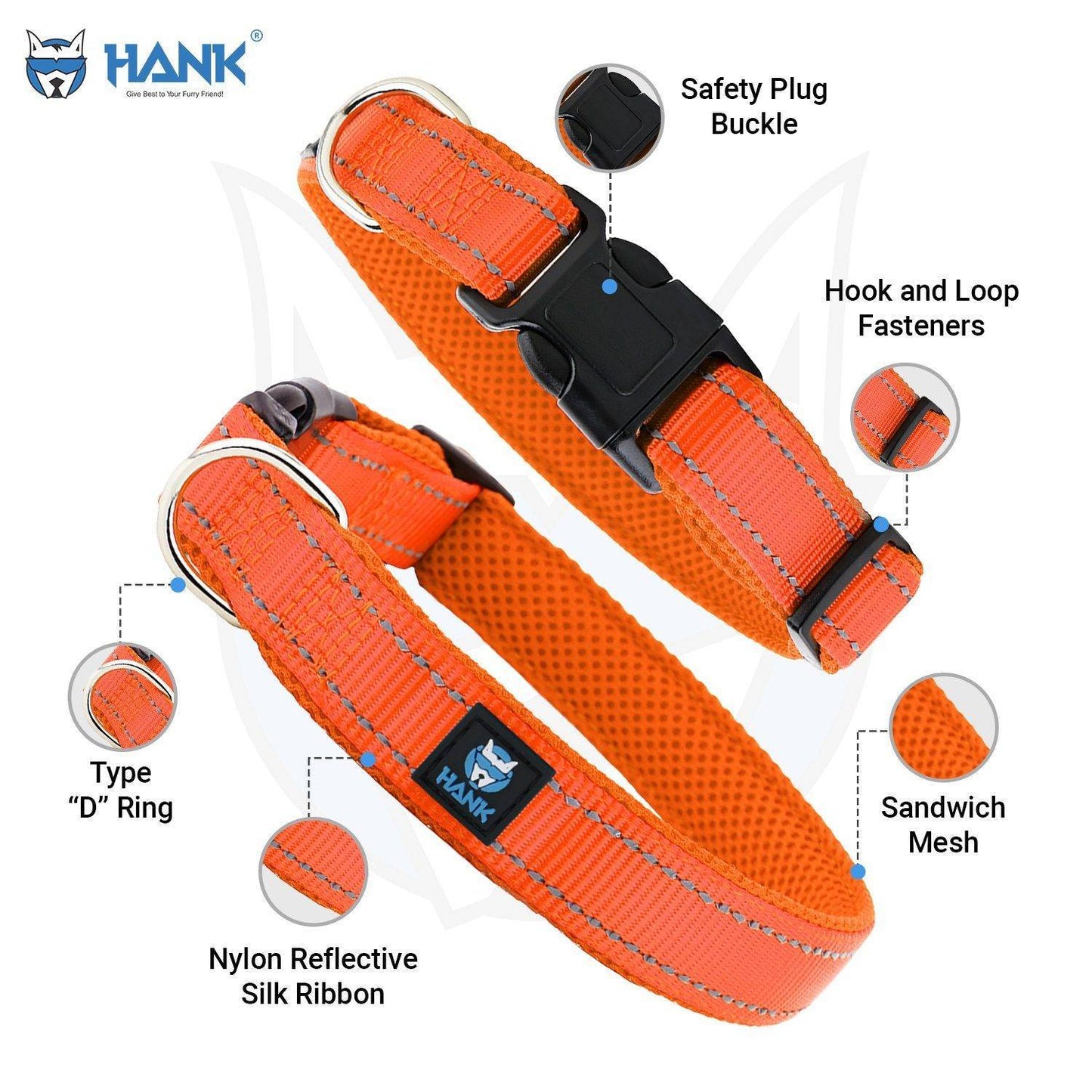 Dog Collar Neon Orange