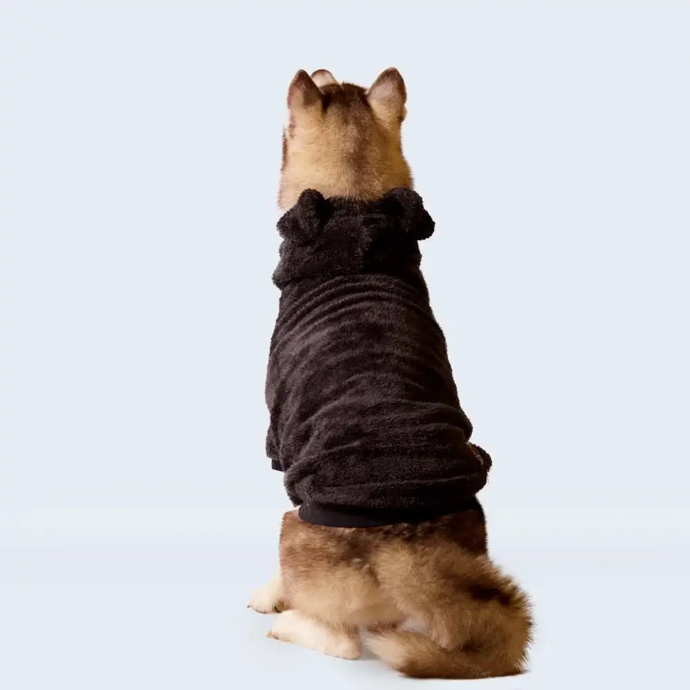 Dark Grey Fury Dog Sweater