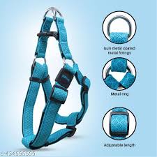 Hank Cyan Blue Grey Quick-Fit Dog Harness.