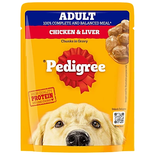Pedigree Chicken And Liver Chunks In Gravy Adult Dog Wet Food
