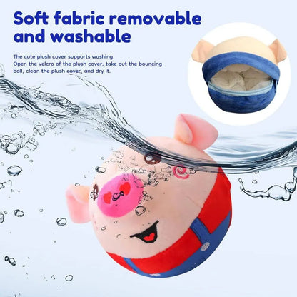 Electric Bouncing Pig Plush Toy for Dogs & Cats – USB Rechargeable Interactive Pet Toy