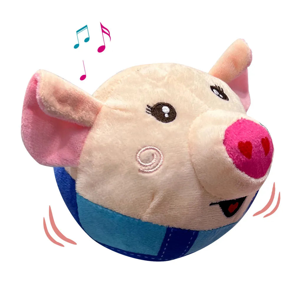 Electric Bouncing Pig Plush Toy for Dogs & Cats – USB Rechargeable Interactive Pet Toy