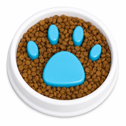 Slow Feeder Bowl Dog & Cat with Paw Design – Anti-Choking, BPA-Free & Non-Slip