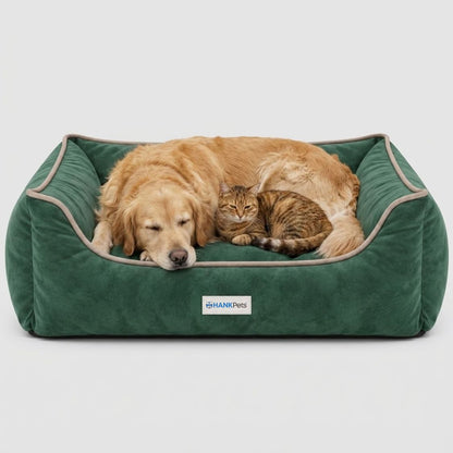HANK SoftNest Premium Dog Bed Anti Skid & Machine Washable(Green)