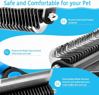 2 in 1 Pet Brush & Comb | Grooming Tool for Pet