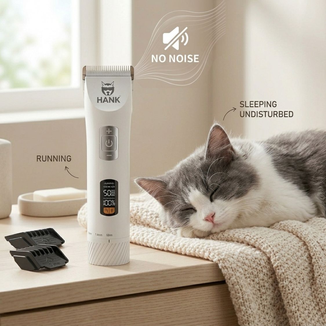 HANK Pet Hair Trimmer With LCD Display, Type C Charging | Suitable for All Breeds