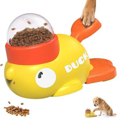 Interactive Pet Treat Dispenser Toy | Duck Shaped Slow Feeder
