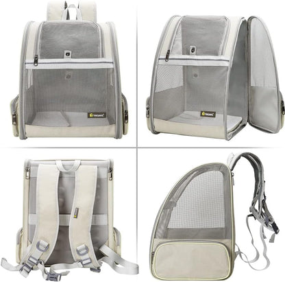 Traveler Bubble Backpack Pet Carriers for Cats and Dogs (Creamy White)