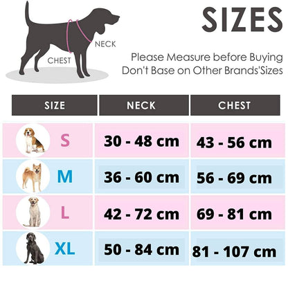 Dog Harness Size Chart