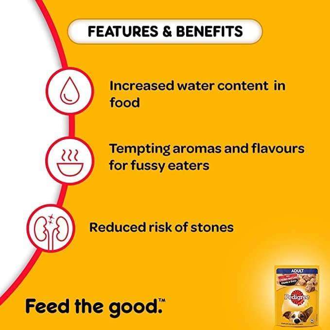 Pedigree Chicken and Liver Chunks in Gravy Adult Dog Wet Food