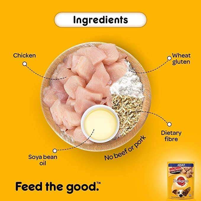 Pedigree Chicken and Liver Chunks in Gravy Adult Dog Wet Food