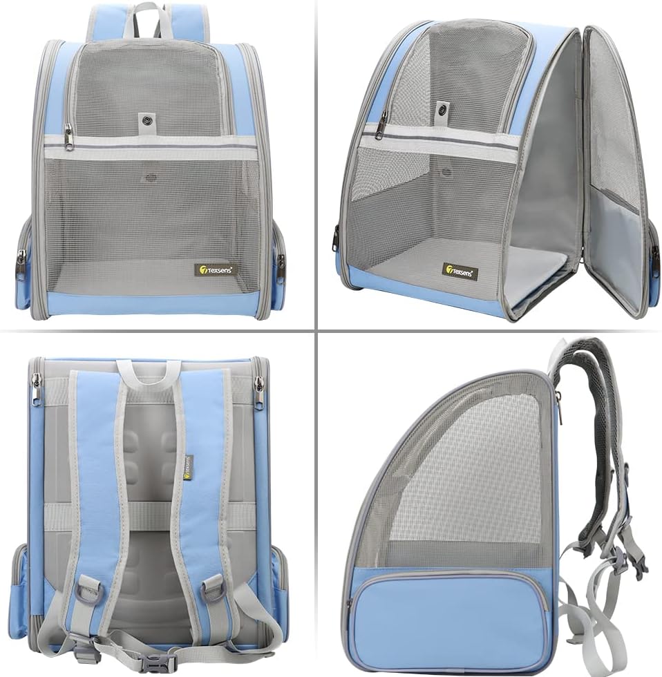 Traveler Bubble Backpack Pet Carriers for Cats and Dogs (Blue)
