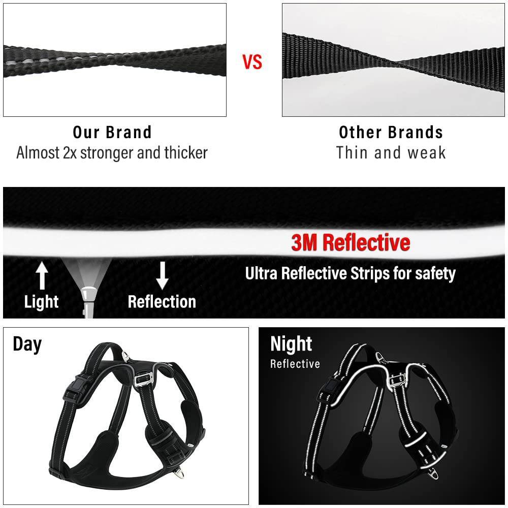 Hank Black Harness For Dog