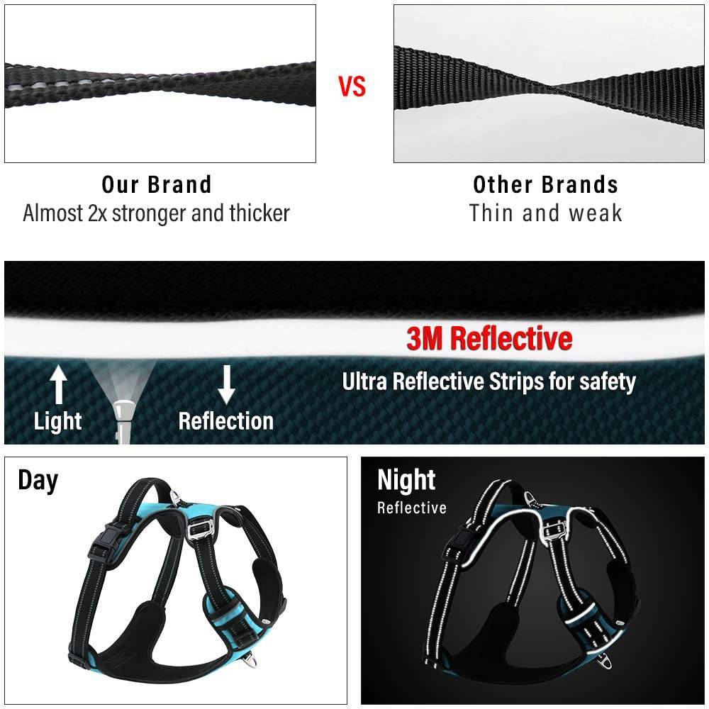 Hank Cyan Blue Dog Harness