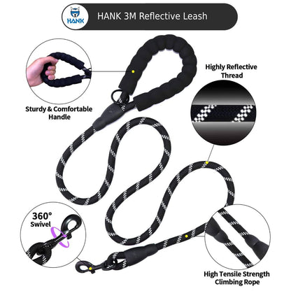 Hank Black Leash Small