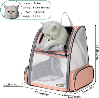 Traveler Bubble Backpack Pet Carriers for Cats and Dogs (pink)