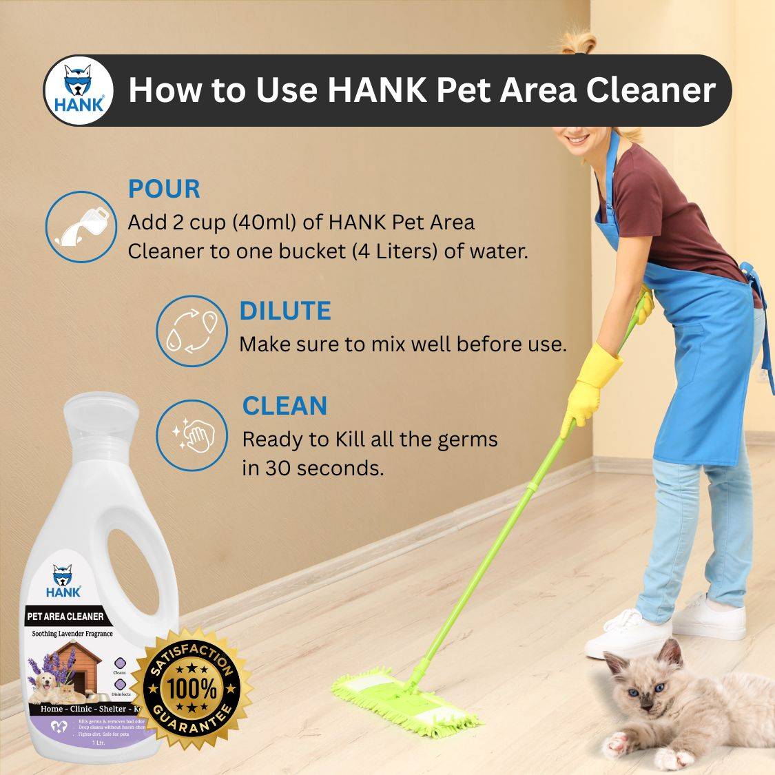 Floor disinfectant for pets