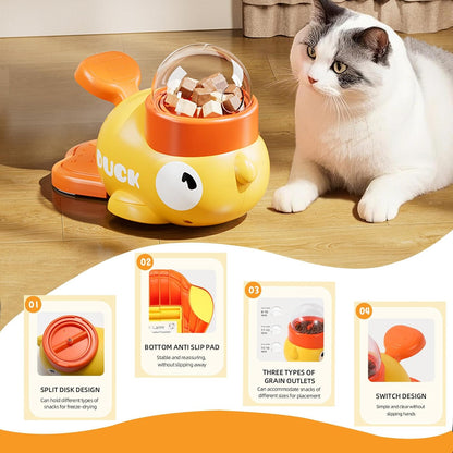 Interactive Pet Treat Dispenser Toy | Duck Shaped Slow Feeder