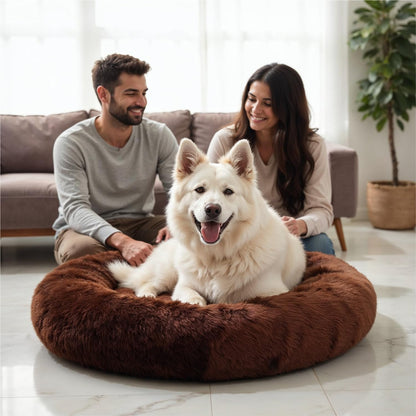 Round Donut Pet Bed for Cats and Dogs