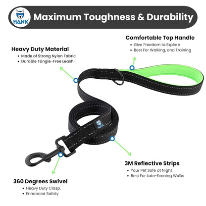 HANK Dog Leash Design for Heavy Puller | Thick Durable Comfortable