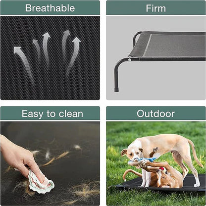 Elevated Dog Bed – Breathable Mesh & Metal Frame, Indoor/Outdoor Use