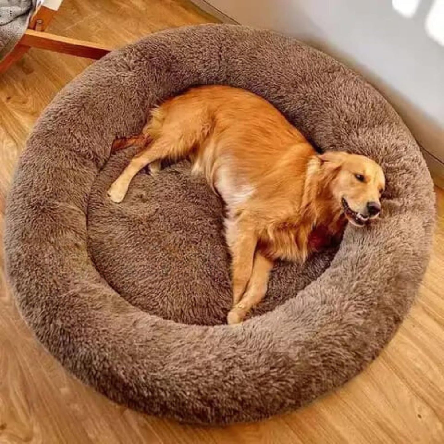 Round Donut Pet Bed for Cats and Dogs