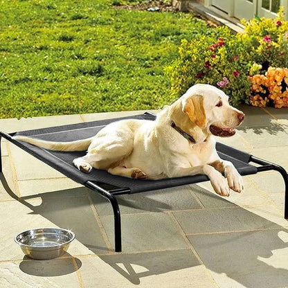 Elevated Dog Bed – Breathable Mesh & Metal Frame, Indoor/Outdoor Use