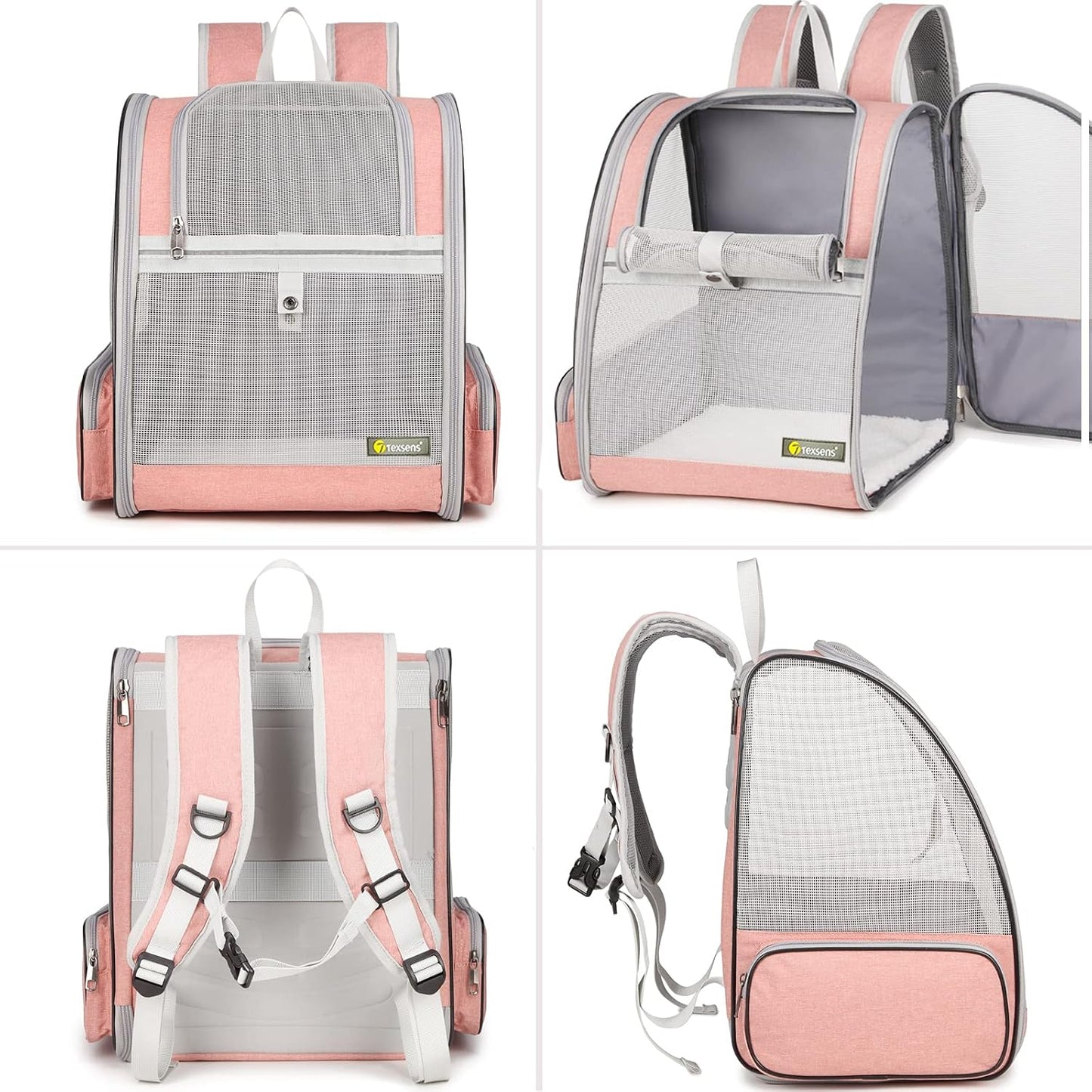 Traveler Bubble Backpack Pet Carriers for Cats and Dogs (pink)