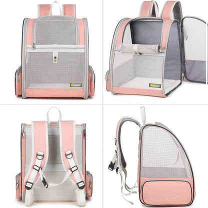 Traveler Bubble Backpack Pet Carriers for Cats and Dogs (pink)