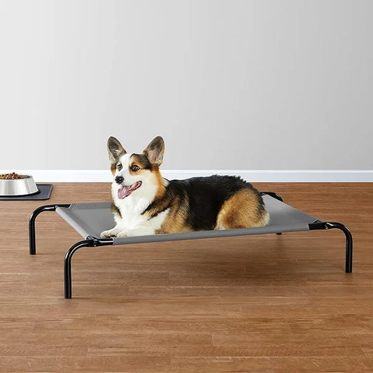Elevated Dog Bed – Breathable Mesh & Metal Frame, Indoor/Outdoor Use