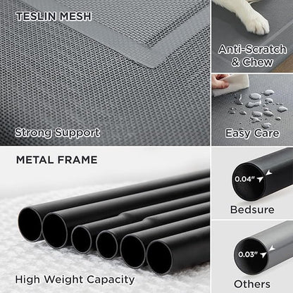 Elevated Dog Bed – Breathable Mesh & Metal Frame, Indoor/Outdoor Use