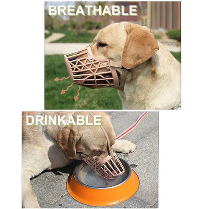 Soft Dog Muzzle - Adjustable Anti Bite Mouth Cover for Safe Training