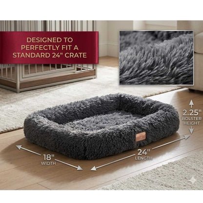 Bolster Dog Bed | Washable Anti-Slip Pet Bed for Dogs & Cats