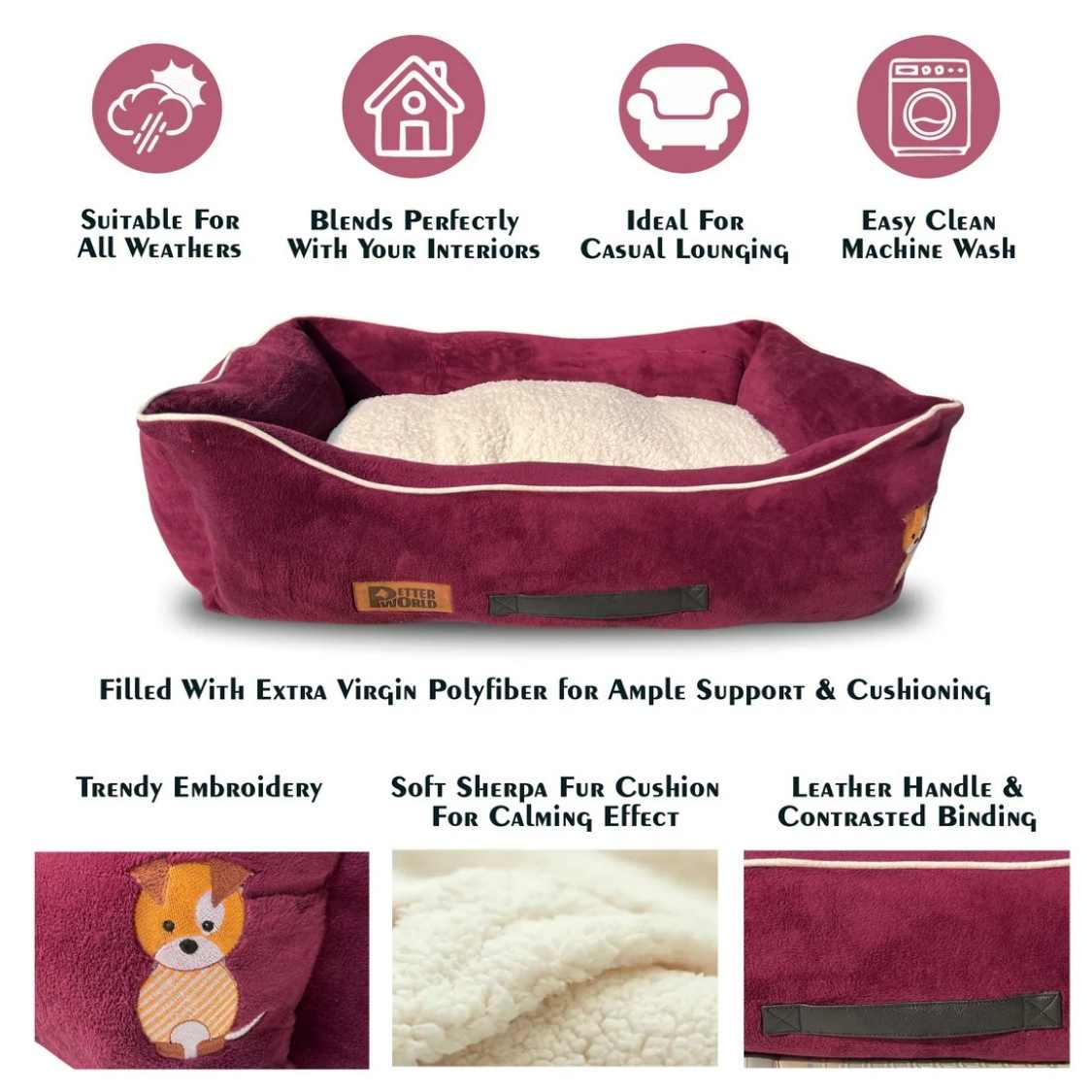 Cozy Pet Lounger Bed | Soft Fabric & Long Lasting Comfort