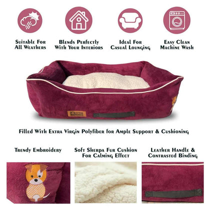 Cozy Pet Lounger Bed | Soft Fabric & Long Lasting Comfort