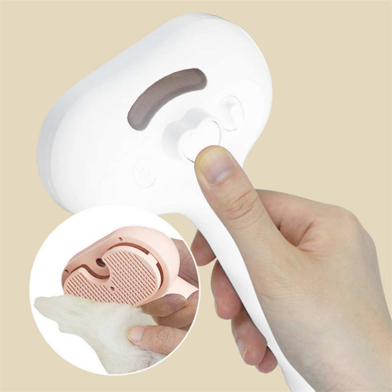 Steamy Self Cleaning Pet Brush For Dogs & Cats | Anti Static Steam Grooming Brush