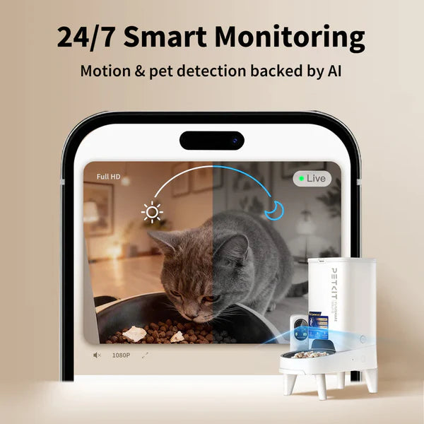 Automatic Pet Feeder With AI Camera | App Control Pet Food Dispenser