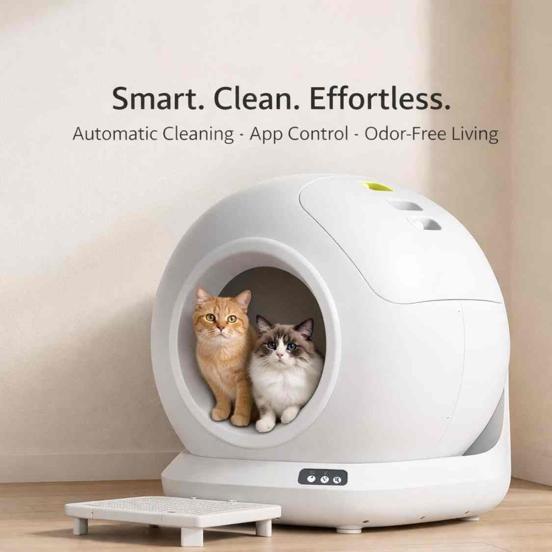 Smart Automatic Cat Litter Box | Self Cleaning WiFi Enabled Cat Toilet