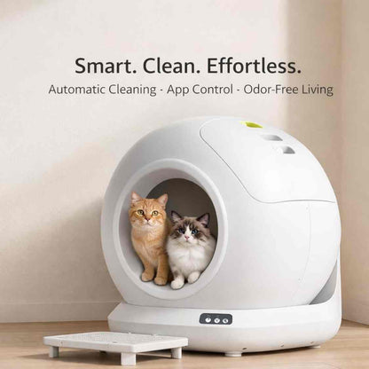 Smart Automatic Cat Litter Box | Self Cleaning WiFi Enabled Cat Toilet