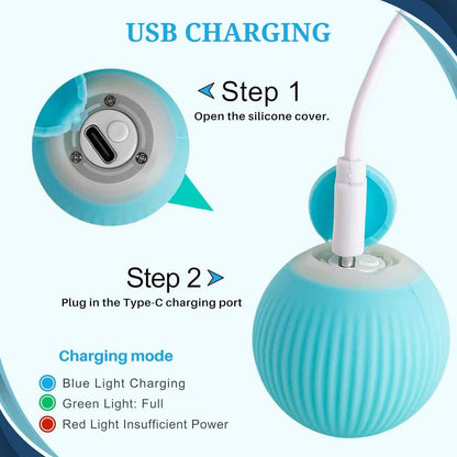 Smart LED Cat Toy Ball | 360° Interactive Rolling Toy